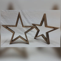 Brown Rustic Wooden Star